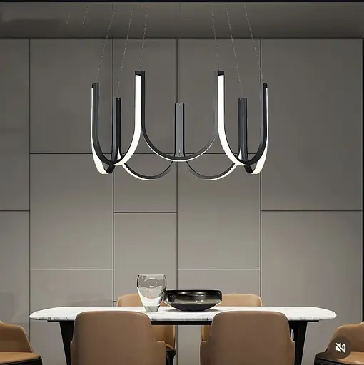 Светодиодная люстра Световая Симфония PJ859 Black (65см) - фото 3