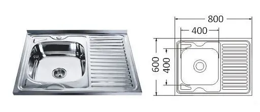 Кухонная мойка Mira MR 8060 Satin Left - фото 3