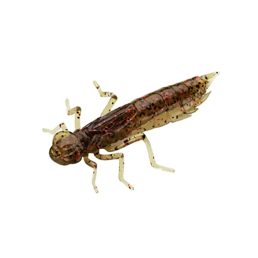 Силикон FishUP Dragonfly 0.75" #045 Green Pumpkin/Red & Black (12 шт/уп)