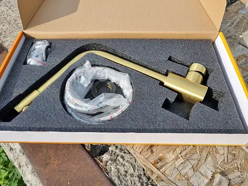 Cмеситель для кухни из нержавеющей стали золотой Nett WG-33 Золотой - фото 2