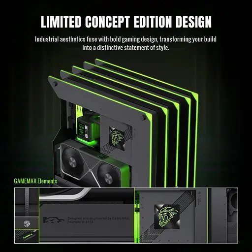 Корпус GameMax Blade Concept RGB, черный (Blade Concept) - фото 12