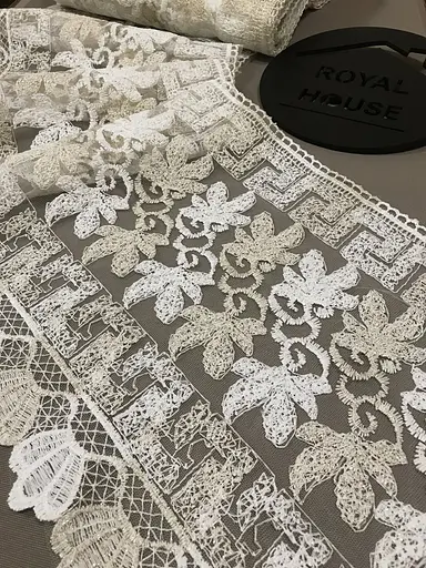 Мереживо Версаче біло-золота - фото 1