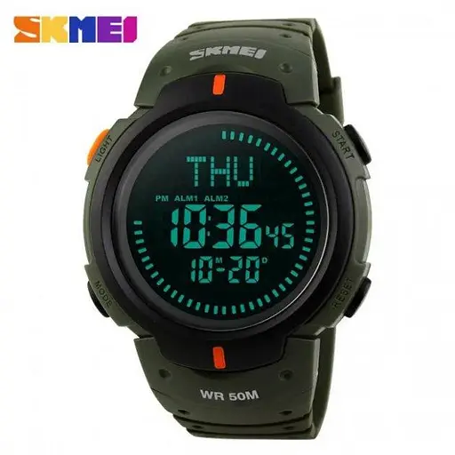 Чоловічий годинник з компасом Skmei 1231 Зелений - фото 6