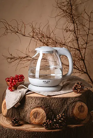 Чайник Adler AD 1283G Grey скляний 1.0л - фото 2