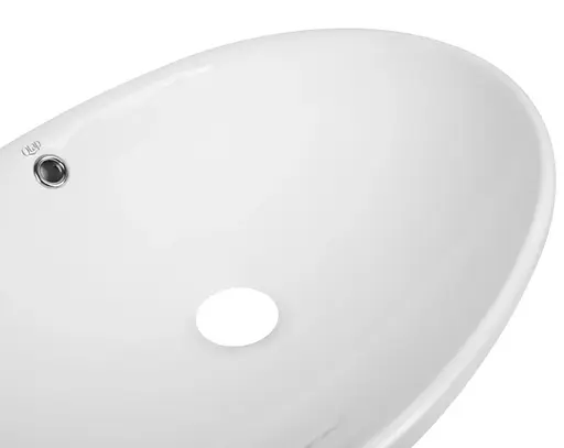 Комплект Qtap Dove: Раковина накладная овальная 635x420x150 мм White + Донный клапан PU02O (QT06113077WN47309) - фото 4