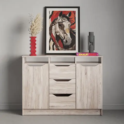 Комод в гостиную MebelStar 1200 Лилу 121x40x89 см Аляска серый (MBS-1330) - фото 2