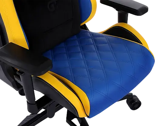 Геймерское кресло GT Racer синее с желтым (X-0724 Blue/Yellow) - фото 8