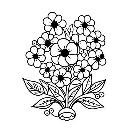 Картина-трафарет для раскрашивания песком "Букет №1" Т-а5221 А5