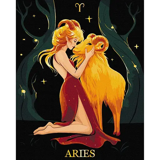 Картина за номерами на підрамнику Brushme Овен Соломія Ковальчук