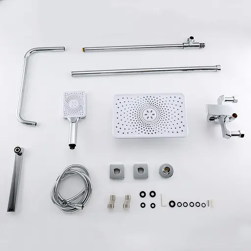 Душова система Frap F2471, вилив - перемикач на лійку, 3-функції, Хром - фото 5