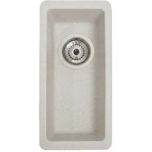 Гранітна кухонна мийка Romzha Mira U-160 Biela (101) під стільницю - фото 1