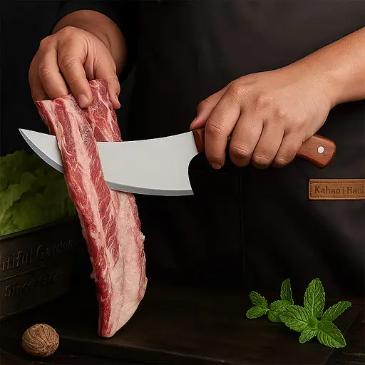 Обвалочный нож для мяса Satori из нержавеющей стали с деревянной рукояткой 26.5 см, Kitchen Master 87651 - фото 3