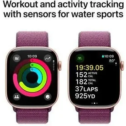 Смарт-годинник Apple Watch Series 10 GPS 46mm Rose Gold Aluminum Case w. Plum Sport Loop (MWWV3) - фото 4