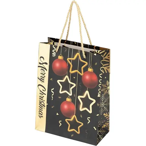 Пакет подарунковий новорічний Зірочки 2088S Різнокольоровий (NY) - фото 1