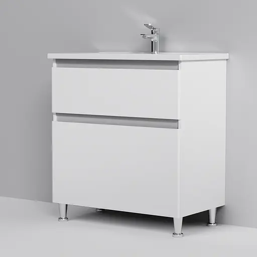 Тумба з умивальником AM.PM X-Joy підлогова 80 см 2 ящики білий M85-FSX0802-WC0802WG38 Білий - фото 4