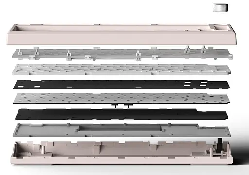 Клавіатура FL ESPORTS DIY-barebone MK750 Black Three-Mode (MK750-7980) - фото 4