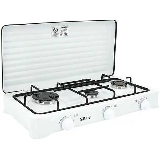 Плита газова Zilan ZLN0032 3 конфорки White