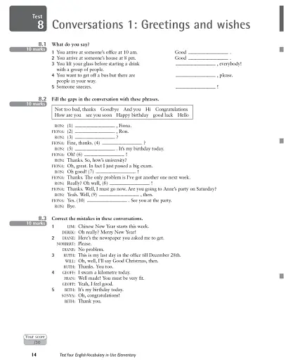 Test Your English Vocabulary in Use Elementary with Answers 2nd Edition - фото 9