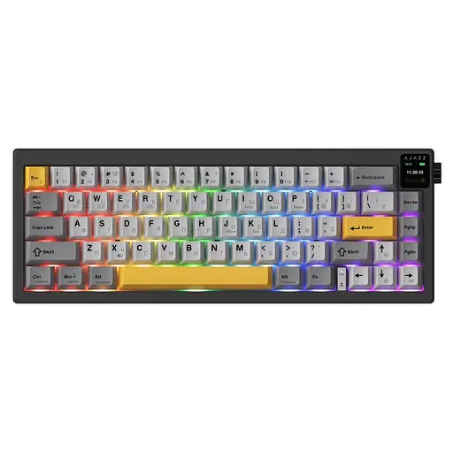 Клавиатура игровая механическая беспроводная Ajazz AK-650B Black RGB Flying Fish Switch Hot-Swap 2.4G/Bluetooth/USB