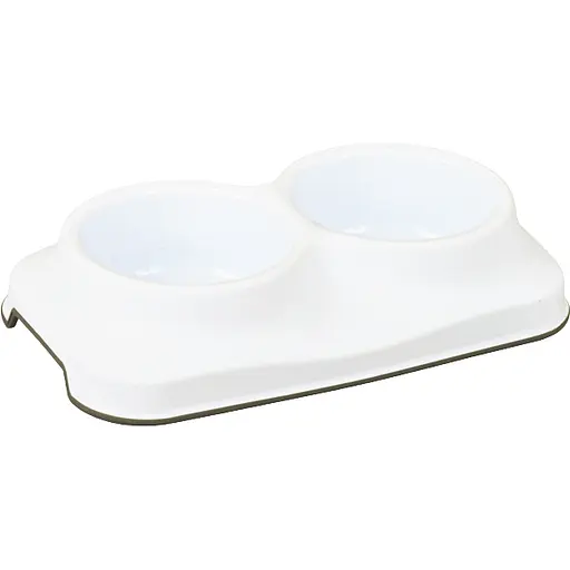 Миска пластикова Irak Plastik подвійна PT-260, 0.4 л біла 