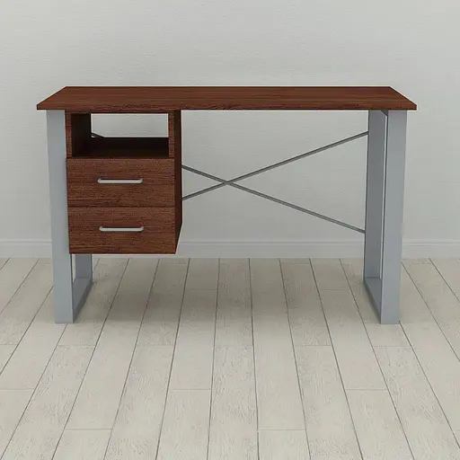 Письменный стол с ящиками Ferrum-decor Оскар 750x1200x600 металл Серый ДСП Венге 16 мм (FRD-105379) - фото 2