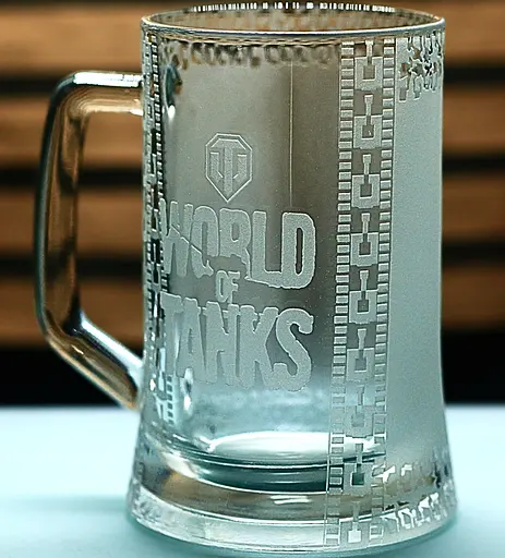 Пивний келих 660 мл World of Tanks з гравіюванням геймерська кружка для танкіста  Подарунок фанату WoT - фото 3