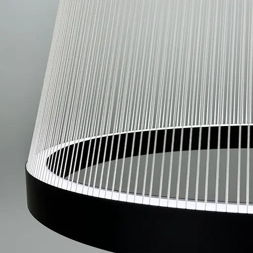 Мінімалістичний світильник у чорному корпусі 55х73 см | Арт. NFL 004-550*710 BK+WT | Line F - фото 4