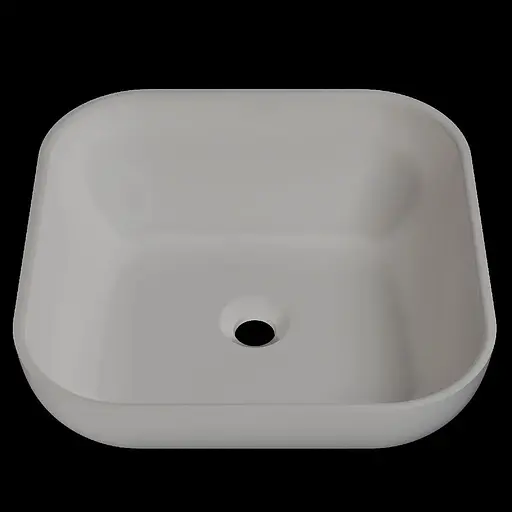 Раковина глянцева накладна Amidicon Atlant 45 450x450 з литого каменю ATLANT_45_HL, Білий - фото 1