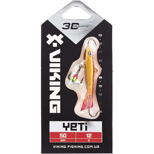 Балансир Viking Fishing Yeti Ice Jig 50mm 12.0g #8 Candle Flame - фото 2