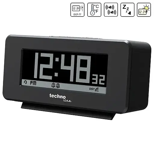 Часы настольные Technoline Black (WT295) - фото 3