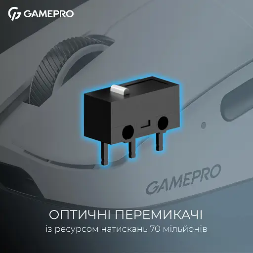 Миша GamePro Asgard Odin 8K Wireless White (GM035W) [140407] - фото 12