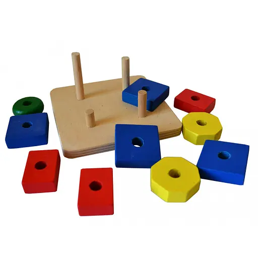 Дитяча розвиваюча Піраміда-фігури ПД-001 дерев'яна - фото 2