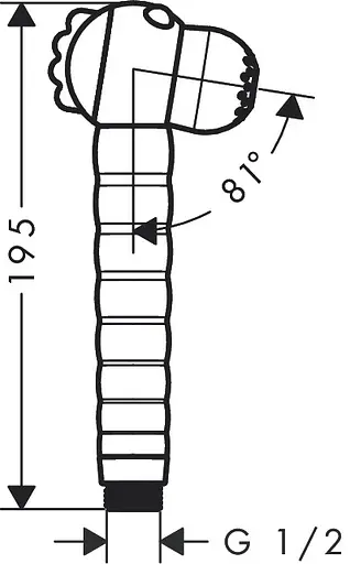Ручной душ детский Hansgrohe Jocolino 2Jet crocodile зеленый 28788570, Цветной - фото 3