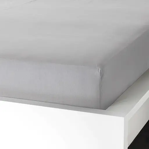 Полуторне простирадло сіра на гумці 90х200х20 см