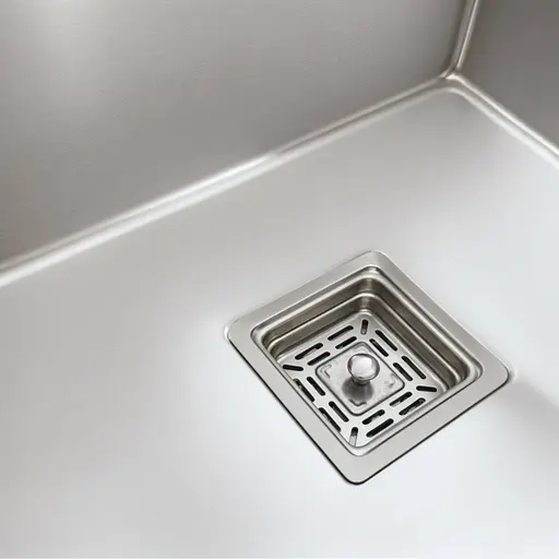 Кухонная мойка Platinum Handmade 780x430x220 R нержавейка (квадратный сифон, 3.0/1.0), Нержавеющая сталь - фото 5