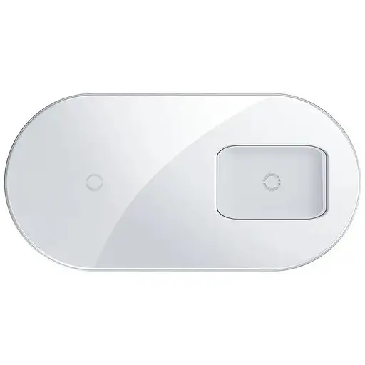Бездротовий зарядний пристрій Baseus Simple 2 in 1 AirPods Pro Білий (WXJK-C02) - фото 1