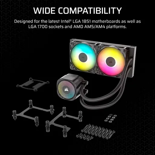 СВО Corsair NAUTILUS 240 RS ARGB Black (CW-9060092-WW) - фото 14