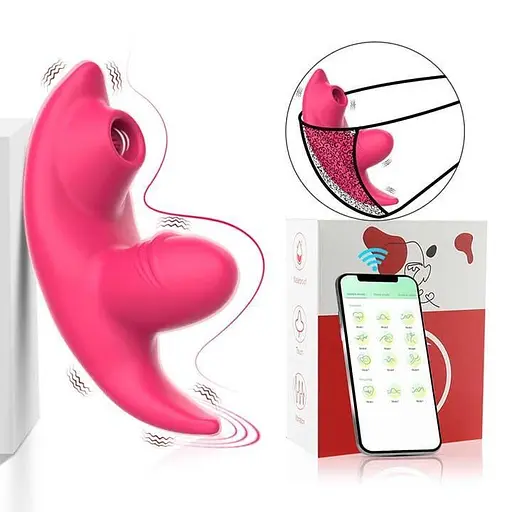 Смарт-вибратор для трусиков Love Spouse Tongue с аккумулятором 112 мм розовый - фото 4