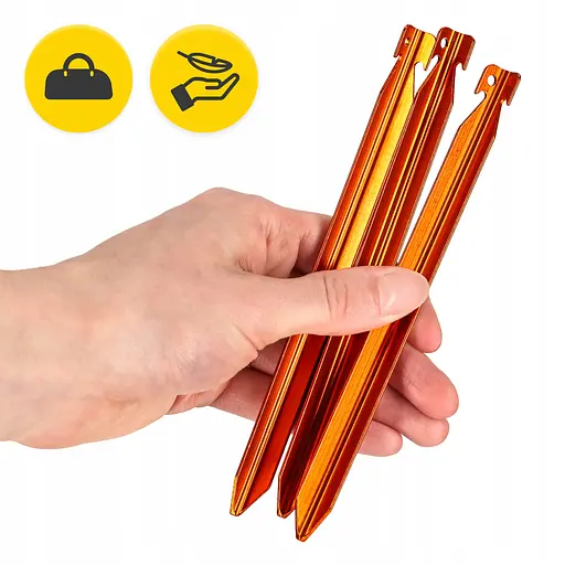 Набір кілочків для намету Mountain Goat алюмінієві 18 см, V-подібні 10 шт (P-5905973406895) - фото 7