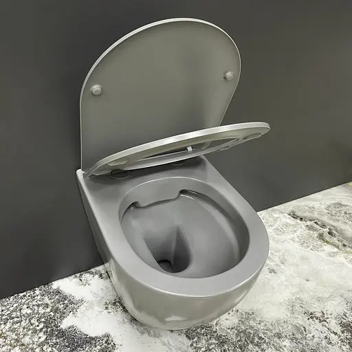 Подвесной унитаз VBI Vulcano light grey matt VBI-020416, Серый - фото 2