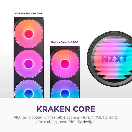 СВО NZXT Kraken Core 240 Black RGB (RL-KR24C-B1) - фото 6