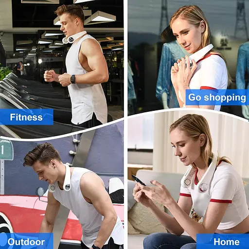 Портативный шейный вентилятор ITHKY 360° 3 скорости - фото 3