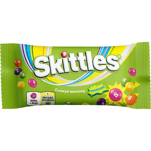 Набір драже M&M's: із шоколадом 45 г + з рисовими кульками у молочному шоколаді 36 г + з арахісом 45 г; драже Skittles: оригінальні 38 г + лісові ягоди 38 г + кисломікс 38 г - фото 2