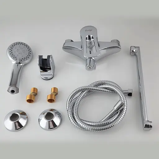 F2266 Змішувач для ванни довгий гусак перемикач карт. Ø40 Frap 1/8 Хром - фото 4