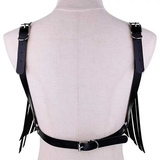 Ліф шкіряний Angels Passion One size чорний K000872 - фото 4