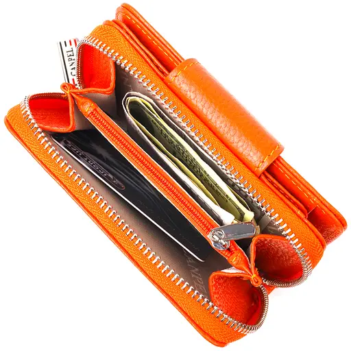 Кожаный женский кошелек Canpellini 9.5х13.2х3 см acs0025111 - фото 7