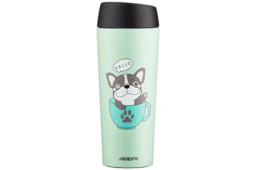 Термокухоль Ardesto Coffee time Frenchie 450 мл Зелений AR2645DG - фото 1