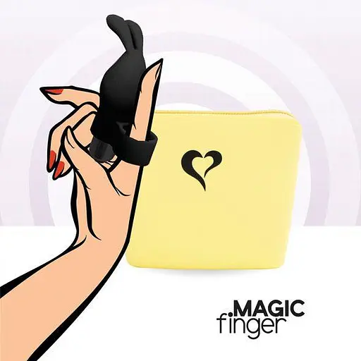 Вібратор на палець FeelzToys Magic Finger 10 см чорний - фото 5