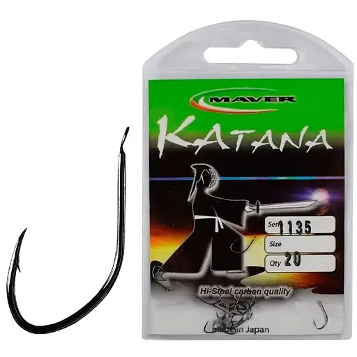 Крючок Maver Amo Katana 1135A №20, 20 шт. Major Craft (1013-1300.31.74)