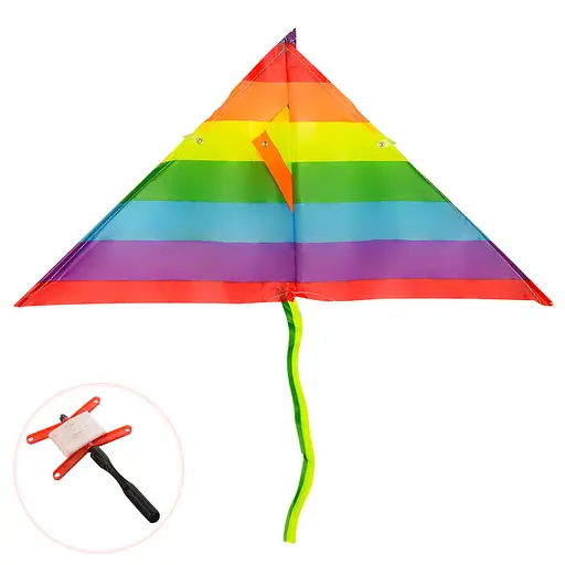 Воздушный змей, ширина 70 см, длина 33 см, хвост 33 см, струна, 9x45x1.5 см (В ассортименте)